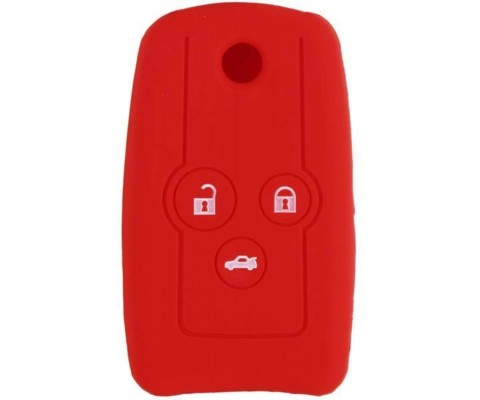 Kontak Anahtar Kumanda Koruyucu Kılıf Silikon 3 Tuş Kırmızı Honda Civic