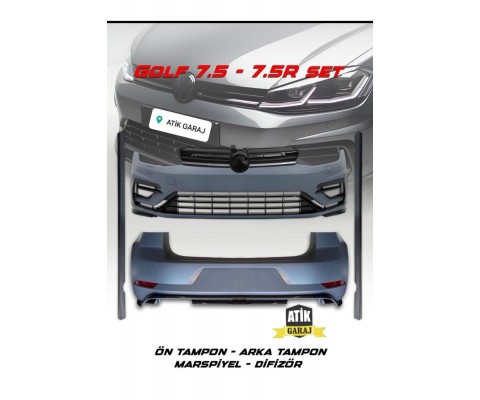 Volkswagen Golf 7 Uyumlu 7.5 Tampon Seti Ön&Yan&Arka Golf 7-7.5 Dönüşüm Seti