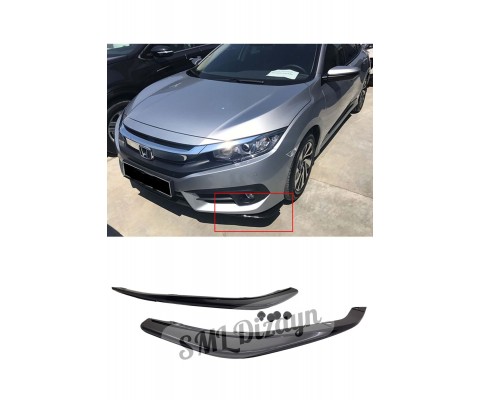 Civic Fc5 Ön Flap 2016-2021 Honda Civic Fc5 Ön-Tampon-Sağ-Sol-Kenar-Alt-Flap-Lip-Bıçak-Ek